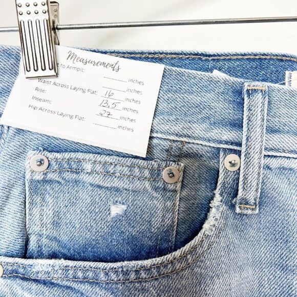 Madewell Womens Blue Gilford Wash 5 Design Pocket Distressed Mom Jeans Size 28 - Picture 6 of 9